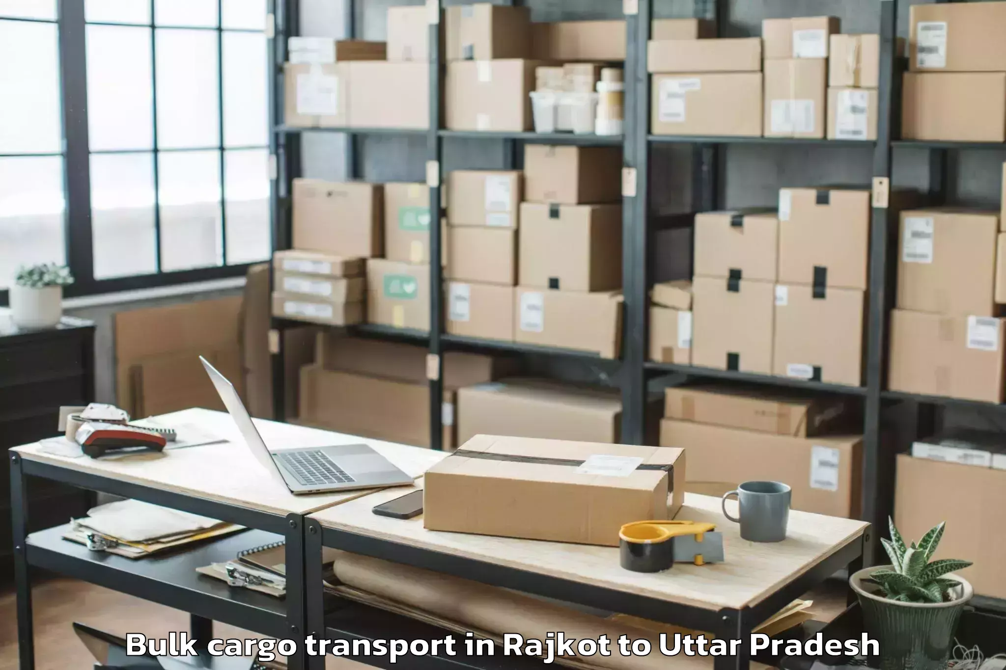 Book Rajkot to Talbehat Bulk Cargo Transport Online